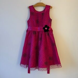 Jona Michelle Pink Polka Dot Formal Dress